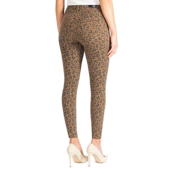 KUT FROM THE KLOTH NEW $89 Donna Leopard Print High Waist Ankle Skinny Jean 16P - Picture 2 of 5